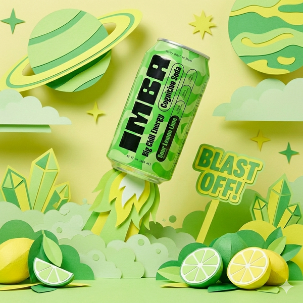 Sour Lemon Lime Smart Soda | Nootropic Soda for Focus | IMBA